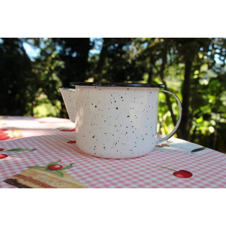 Caneca esmaltada com bico (para derreter vela)