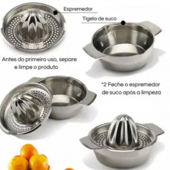 Espremedor de Frutas Manual em aço inox